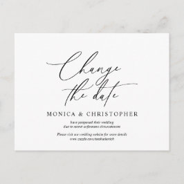 Modern, minimal, bröllopsinbjudan uppskjuten vykort