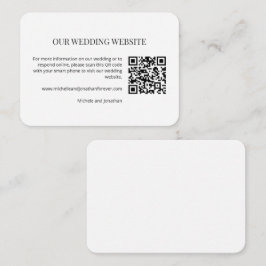 Modern Minimal Bröllopswebbplats QR-kod Infognings Tilläggskort