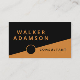 Modern minimal brons och svart visitkort