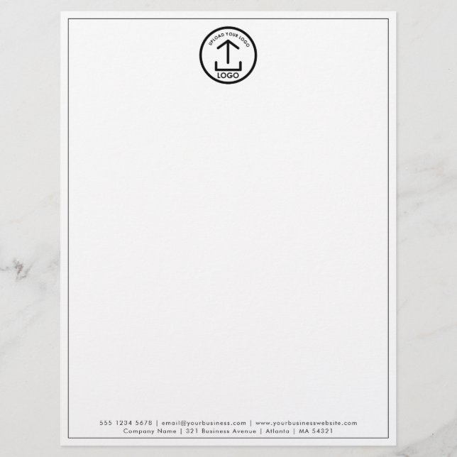 Modern Minimal Business Logotyp Letterhead Brevhuvud (Framsida)