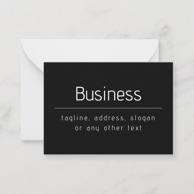 Modern Minimal Business Namn och annan information Anteckningskort (Framsida)