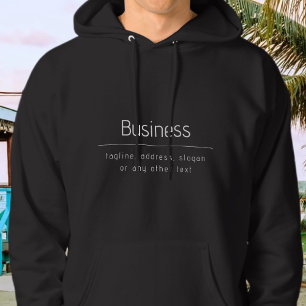 Modern Minimal Business Namn och annan information Hoodie