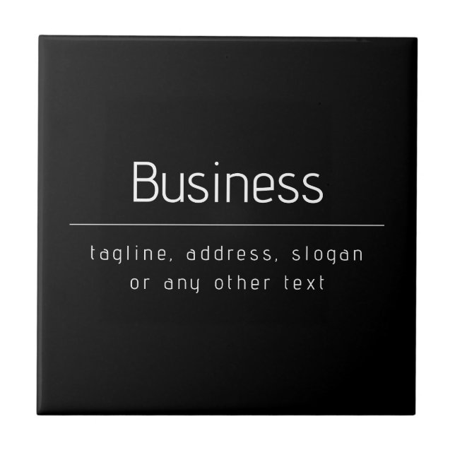 Modern Minimal Business Namn och annan information Kakelplatta (Framsidan)