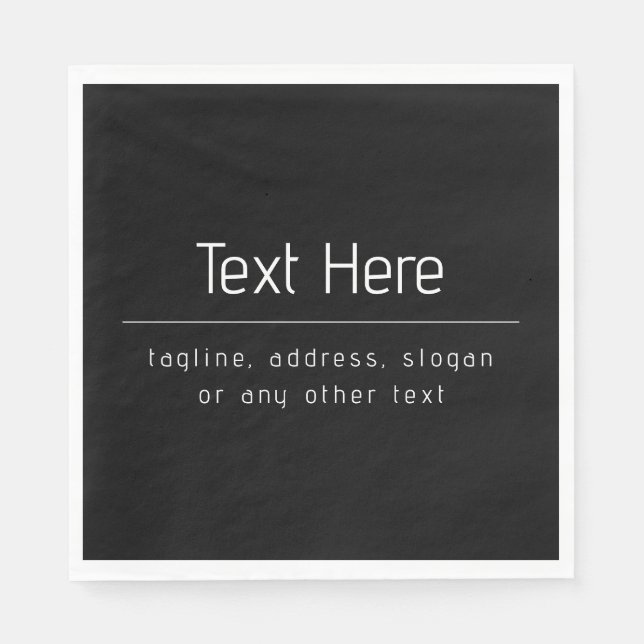 Modern Minimal Business Namn och annan information Pappersservett (Framsidan)