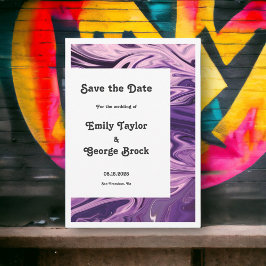 Modern Minimal Calligraphy Abstrakt Art Bröllop Spara Datumet