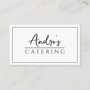 Modern minimal Catering Visitkort