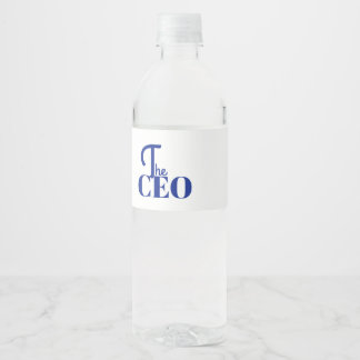 Modern Minimal CEO Blå Vattenflaskor Etikett