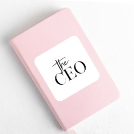 Modern minimal CEO Black Fyrkantigt Klistermärke