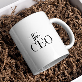 Modern minimal CEO Black Kaffemugg