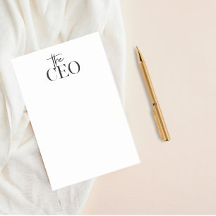 Modern minimal CEO Black Post-it Block