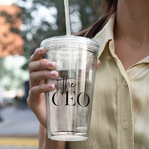 Modern minimal CEO Black Take Away Mugg