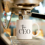 Modern minimal CEO Black Två-Tonad Mugg<br><div class="desc">Modern minimal CEO Black</div>
