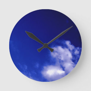 Modern minimal Chic med Blå himmel-unika Rund Klocka