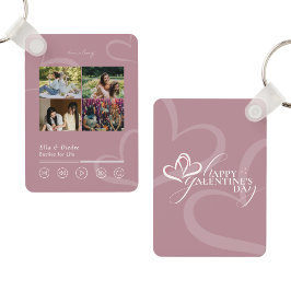 Modern Minimal Chic Music Player Photo Galentines Nyckelring