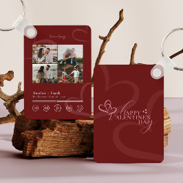 Modern Minimal Chic Music Player Photo Valentine's Nyckelring