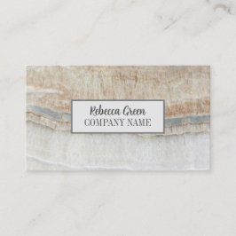 Modern minimal Chic Snyggt Mode Beige Marble Visitkort