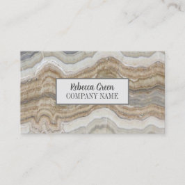 Modern minimal Chic Snyggt Mode Beige Marble Visitkort