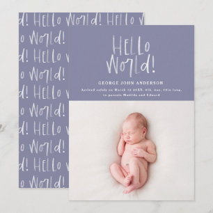 Modern minimal chic-typografi lilax fotobörd meddelande