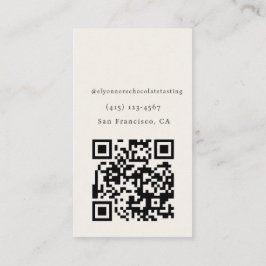 Modern Minimal Chokladsmakning Qr Kod Visitkort