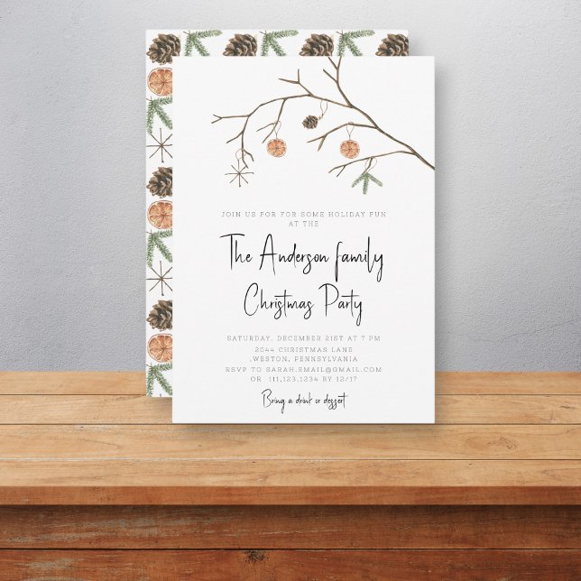 modern minimal christmas party inbjudningar (Skapare uppladdad)