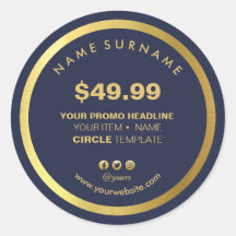 Modern minimal cirkel för främjande av Marknadsför