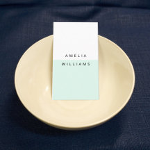 Modern minimal Coola mint Affärskort