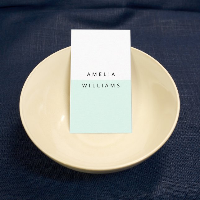 Modern minimal Coola mint Affärskort Visitkort (Skapare uppladdad)