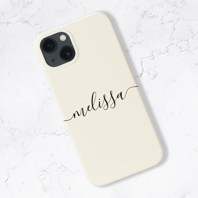 Modern minimal Cream Namnteckning skript (Skapare uppladdad)