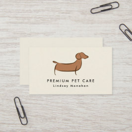 Modern minimal Dachshund Djuromsorg Hund Visitkort