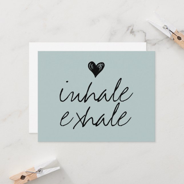 Modern minimal dammig, blå citat kort (Fram/Back In Situ)