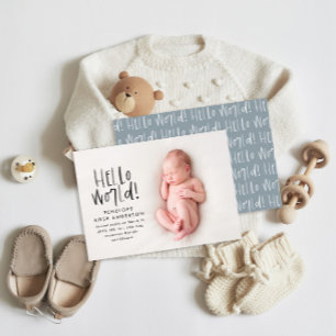 Modern minimal dammig, blå, enkel foto meddelande