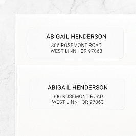 Modern minimal design, grundläggande 10 | RETURADR Returadress Etikett
