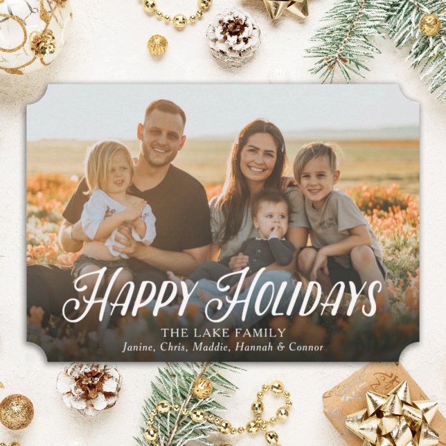 Modern minimal digital julfoto julkort (Skapare uppladdad)