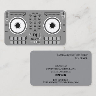 Modern minimal DJ-musik skivspelare Visitkort