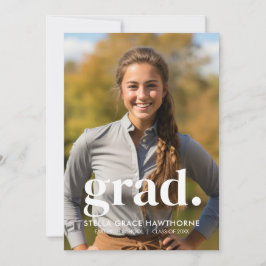 Modern Minimal Djärv Foto Grad  Meddelande