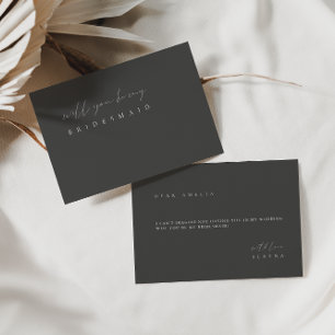 Modern minimal Elegant Bridesmaid Frieri kort