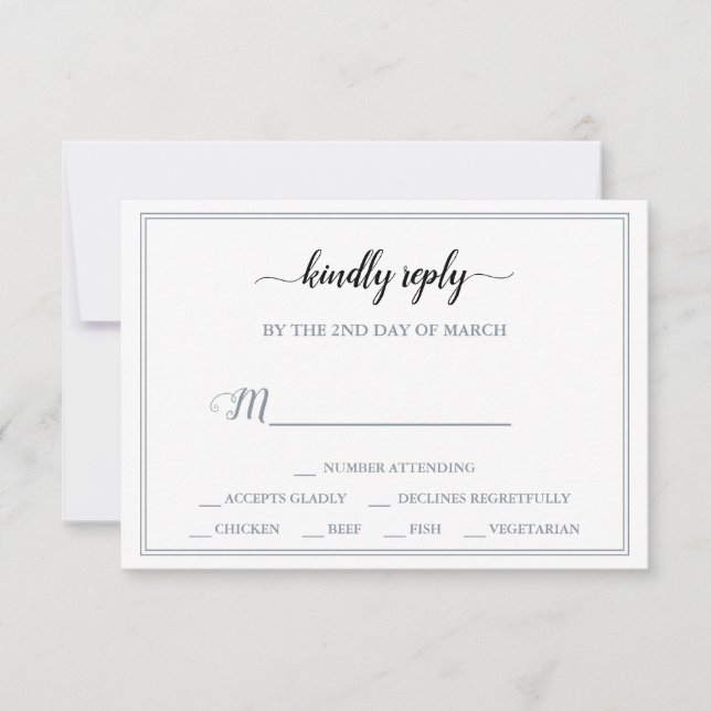 Modern minimal ✨ 💍 Elegant enkel Bröllop OSA Kort (Framsida)