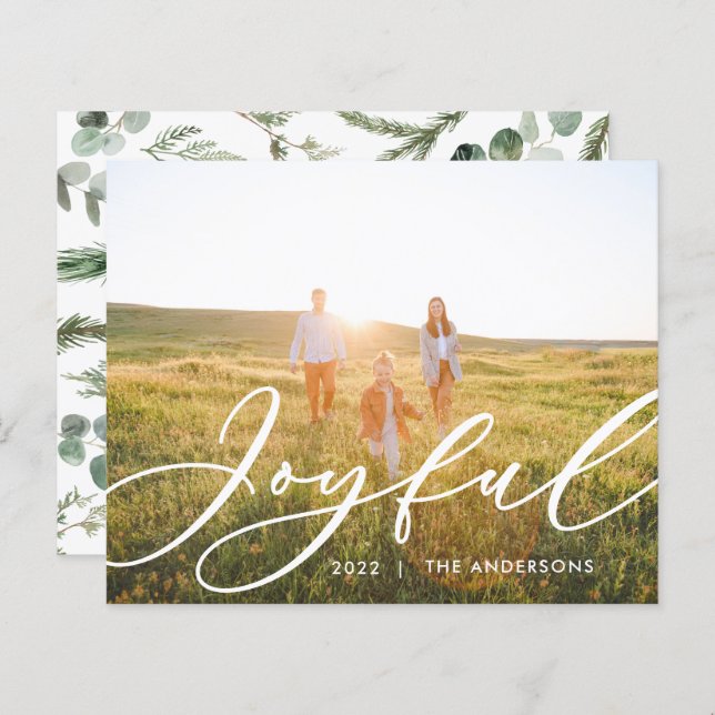 Modern minimal elegant för blad 1-fotoskript (Fram/baksida)