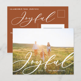 Modern minimal elegant för blad 1-fotoskript helg vykort