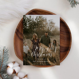 Modern minimal elegant för fotojul julkort