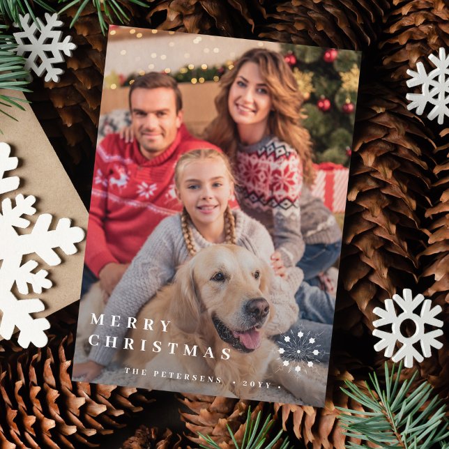 Modern minimal elegant för fotojul julkort (Skapare uppladdad)