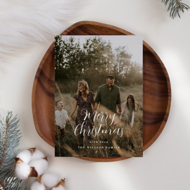 Modern minimal elegant för fotojul julkort (Skapare uppladdad)