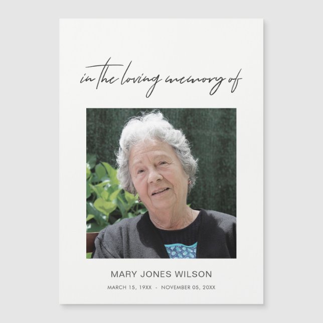 MODERN MINIMAL ELEGANT FOTOSYMPATI MEMORIAL (Framsida)