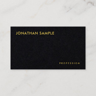 Modern minimal Elegant i Black Guld Visitkort