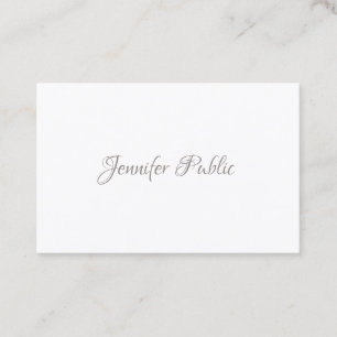 Modern minimal Elegant med handskrivet skript - of Visitkort