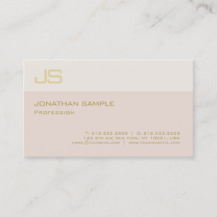 Modern minimal Elegant, Monogram-Kreativ överst Visitkort