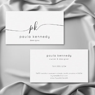 Modern Minimal Elegant Monogram Visitkort