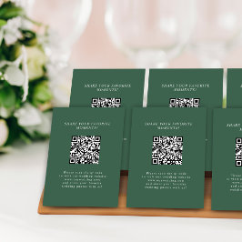 Modern minimal Elegant QR Code Bröllop Foton Tilläggskort