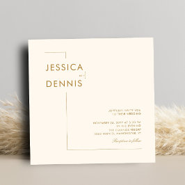 Modern minimal Elegant Skriptentruta för kopparbrö Inbjudningar