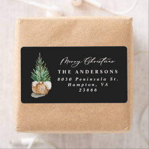 modern minimal elegant svart svart fraktsedel